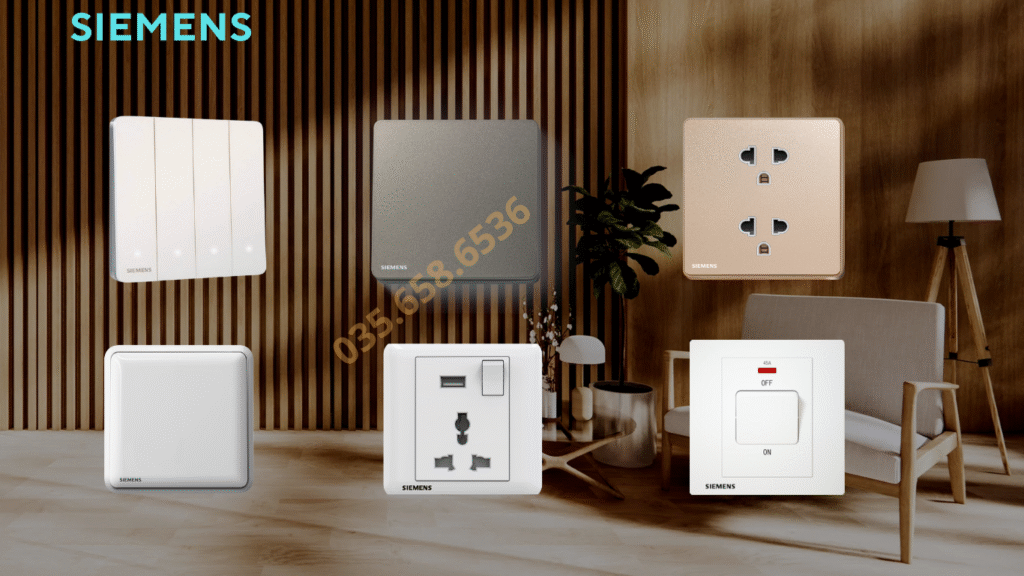 công tắc ổ cắm Vuông Siemens Arina