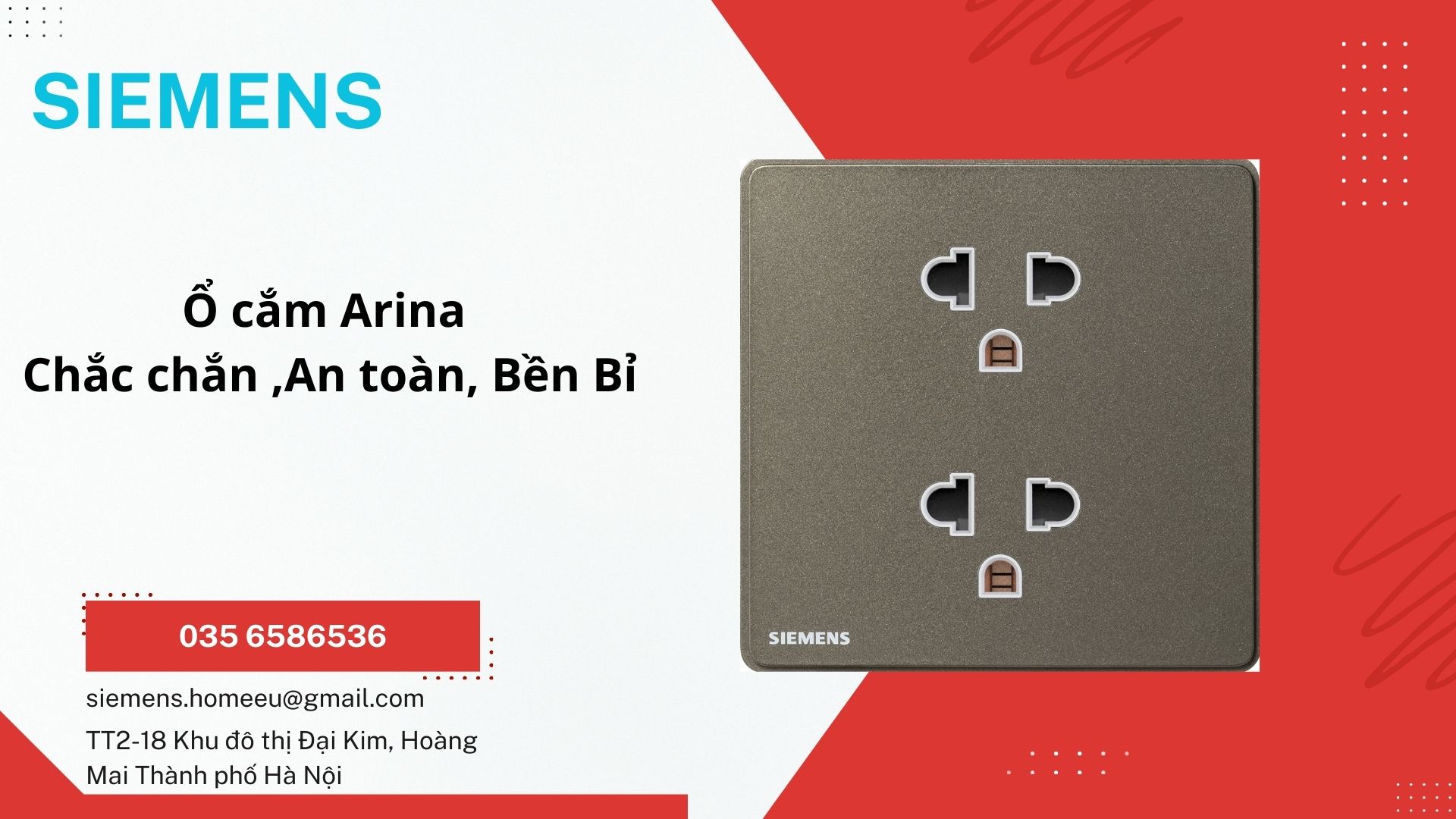 Công tắc ổ cắm Siemens Hà Nội
