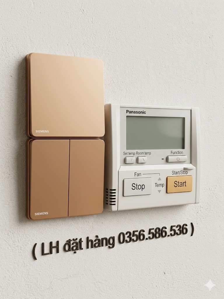 Công tắc Siemens Arina Full Viền Gold