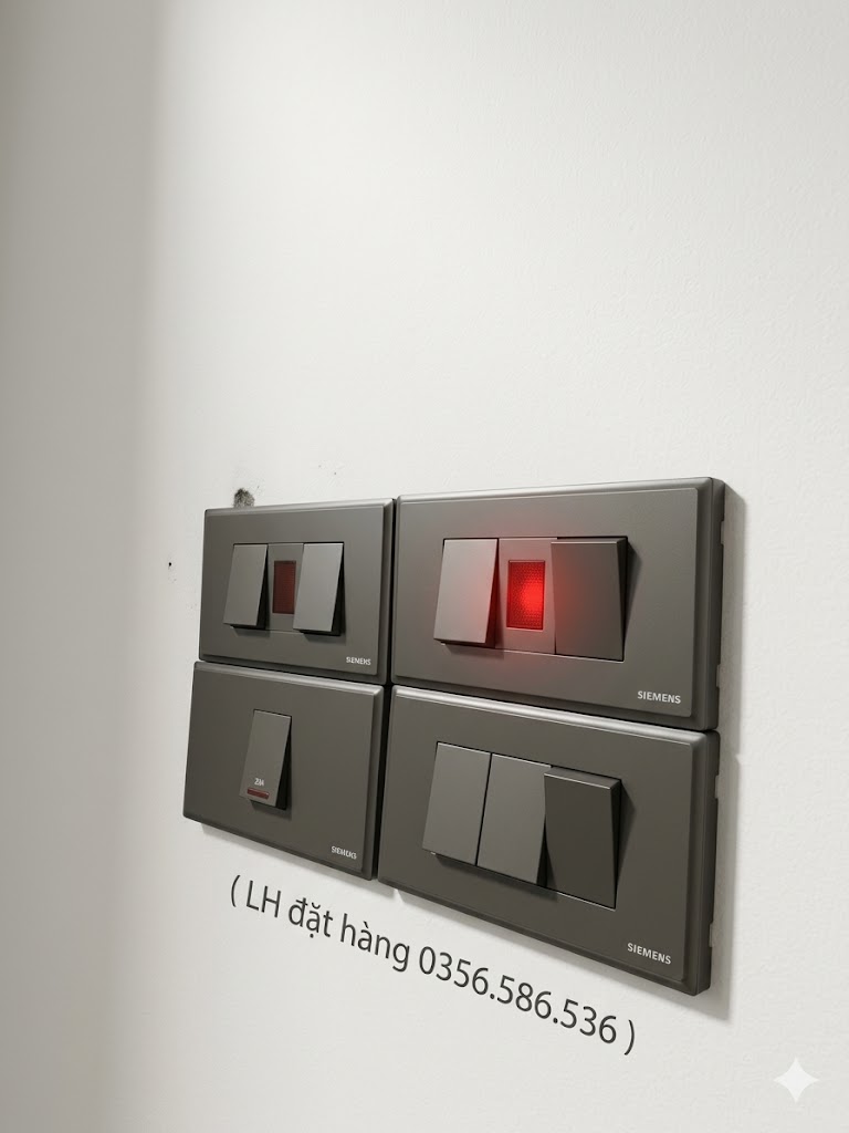 Công Tắc Siemens Relfa 120 Xám Đen