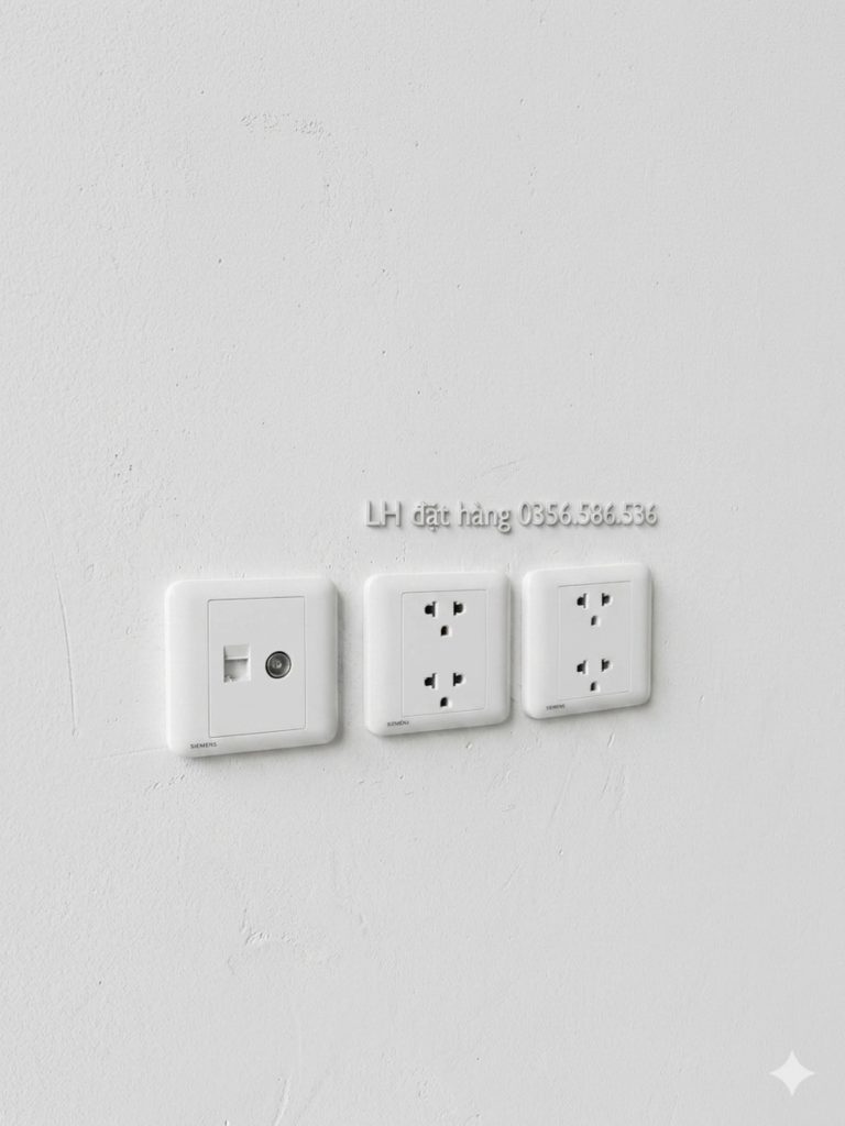 Ổ Cắm Đôi 3 Chấu Siemens Seata Trắng