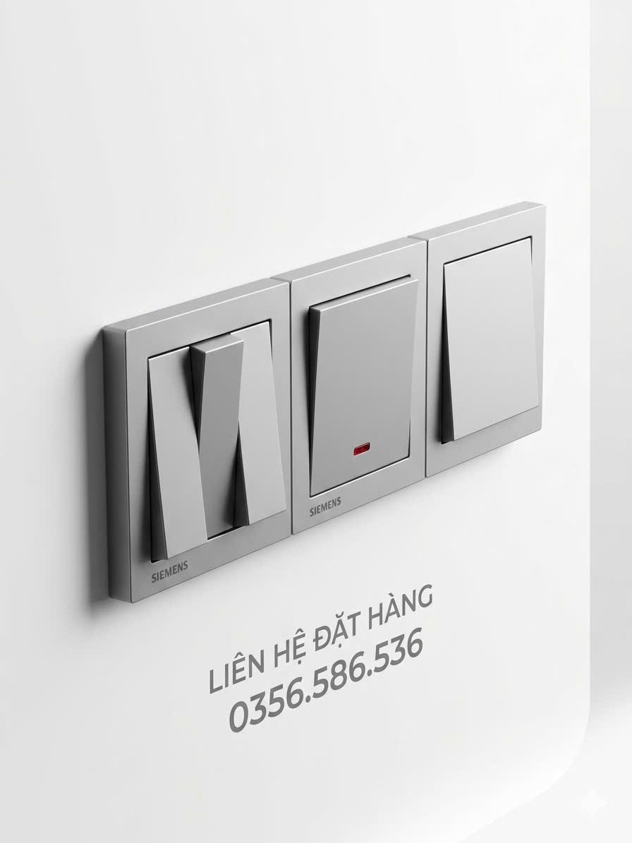 Công Tắc Siemens Relfa Vuông Màu Bạc