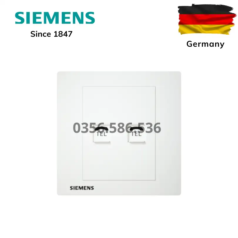 Ổ Cắm Điện Thoại Đôi RJ11 Màu trắng Siemens RELFA