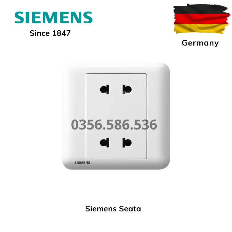 Ổ căm đôi 2 chấu 10A Siemens SEATA