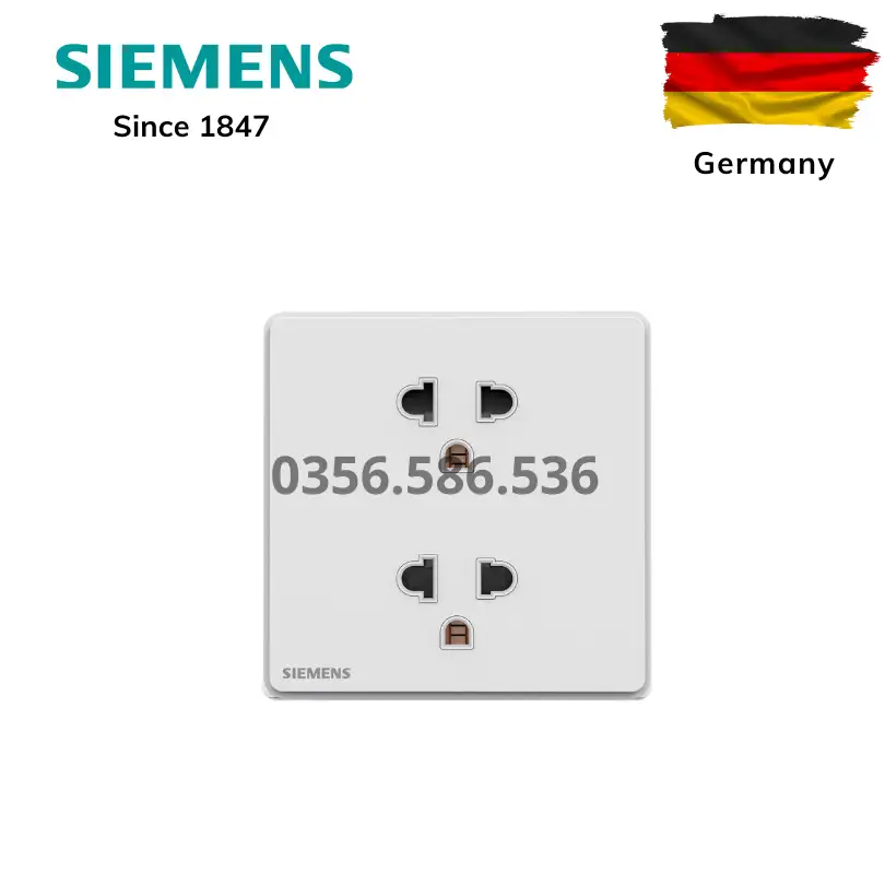 Ổ cắm Đôi 3 chấu Siemens ARINA