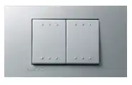 Alternative view of Bộ công tắc đôi Siemens Azio 1 chiều bạc