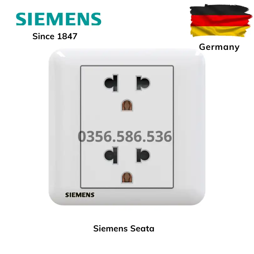 Ổ cắm đôi 3 chấu Siemens SEATA