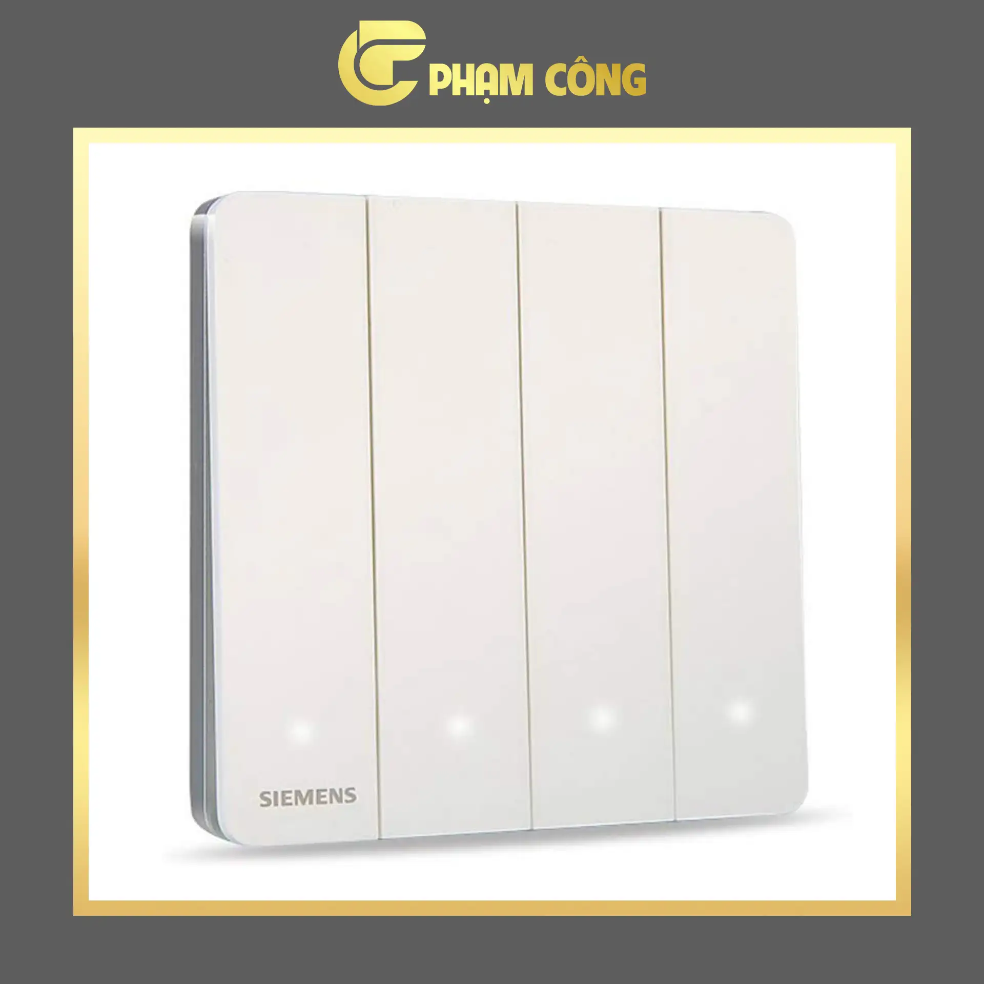 Alternative view of Công Tắc Bốn Siemens 2 Chiều Có Đèn LED Arina