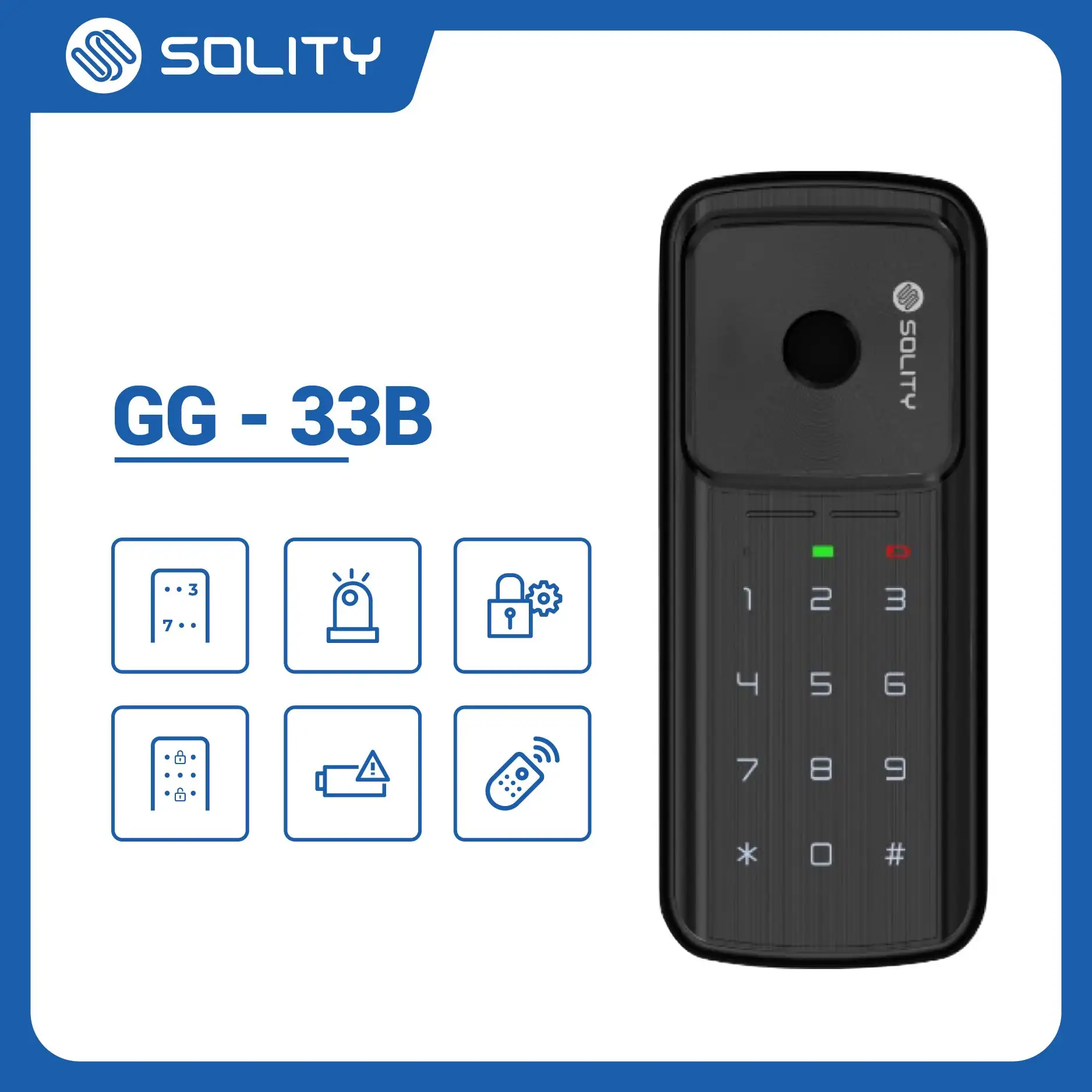 Khóa Vân Tay Solity GG-33B