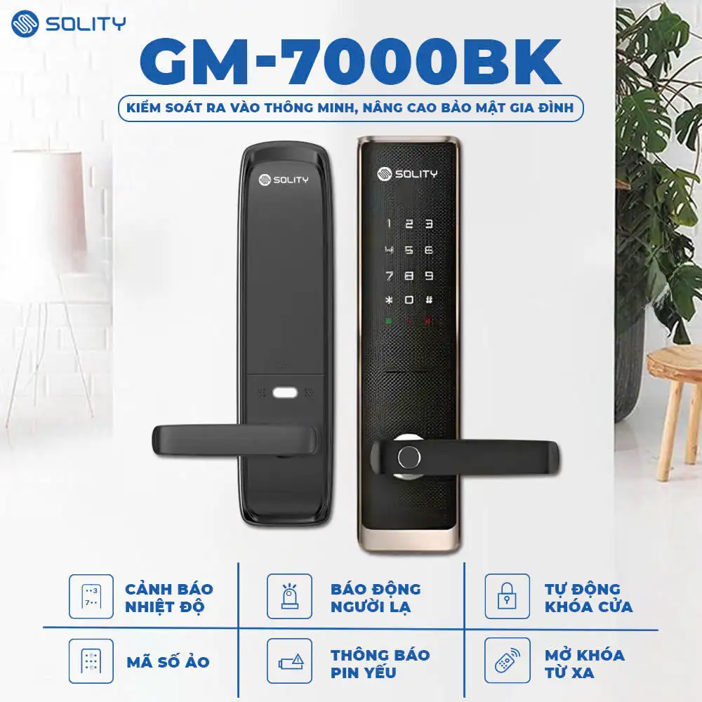 Khóa Vân Tay Solity GM-7000BK - Ảnh 3